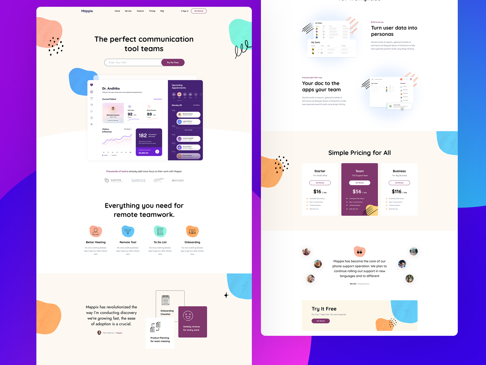 SaaS Landing Page by abdullah al mahmud on Dribbble