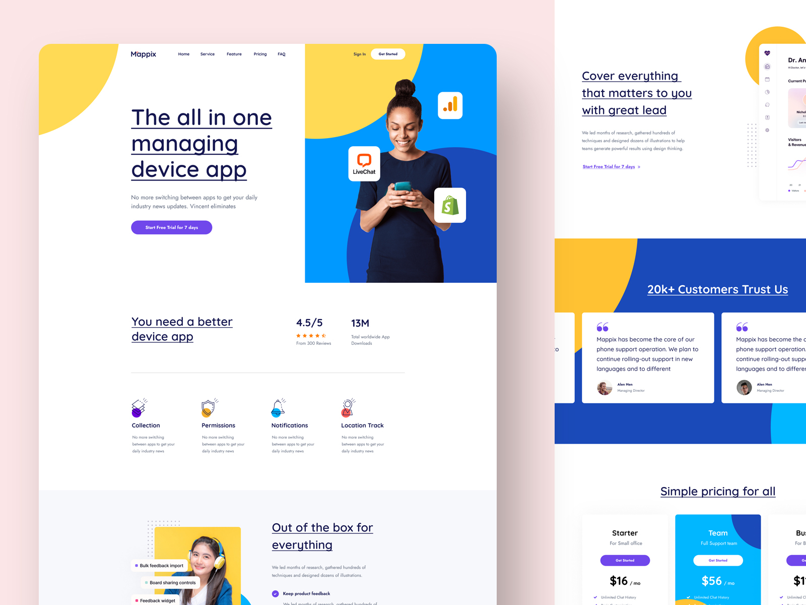 SaaS Landing Page by abdullah al mahmud on Dribbble