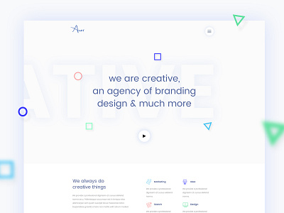 Creative Agency landing Page Concept