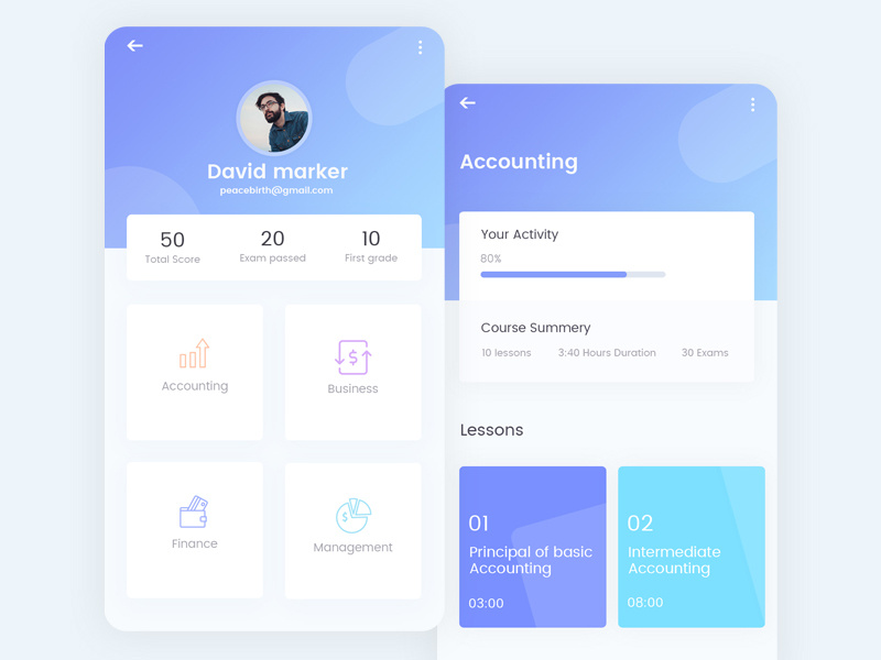 Learning App by abdullah al mahmud on Dribbble