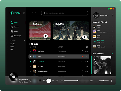 Dangu - Music Player UI Design