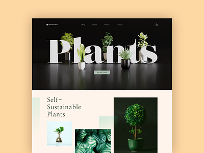Plantainable blender homepage landing nature plant plants render