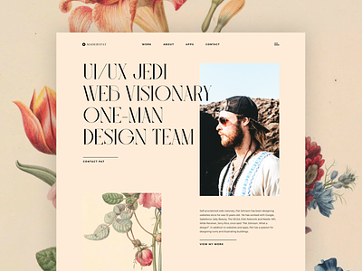 fiore bigilla designer floral hero homepage madebypat portfolio uiux website