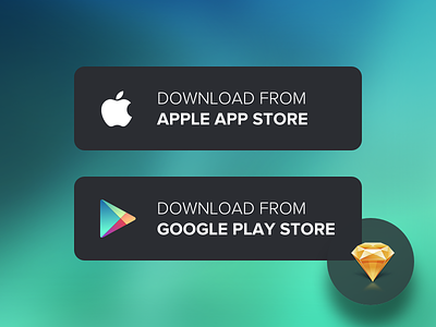 Download App Buttons - Sketch Freebie