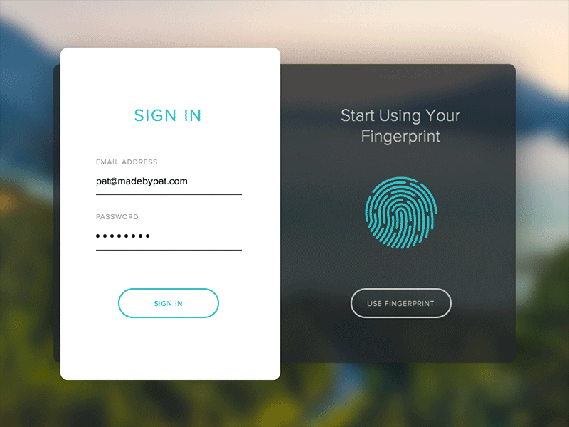 Fingerprint Sign In animation finger fingerprint free freebie interaction login material principle sign in sketch thumb