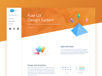 Fuel UX Design System design diamond gem orange patterns pyramid salesforce swatch swatches system ui ux