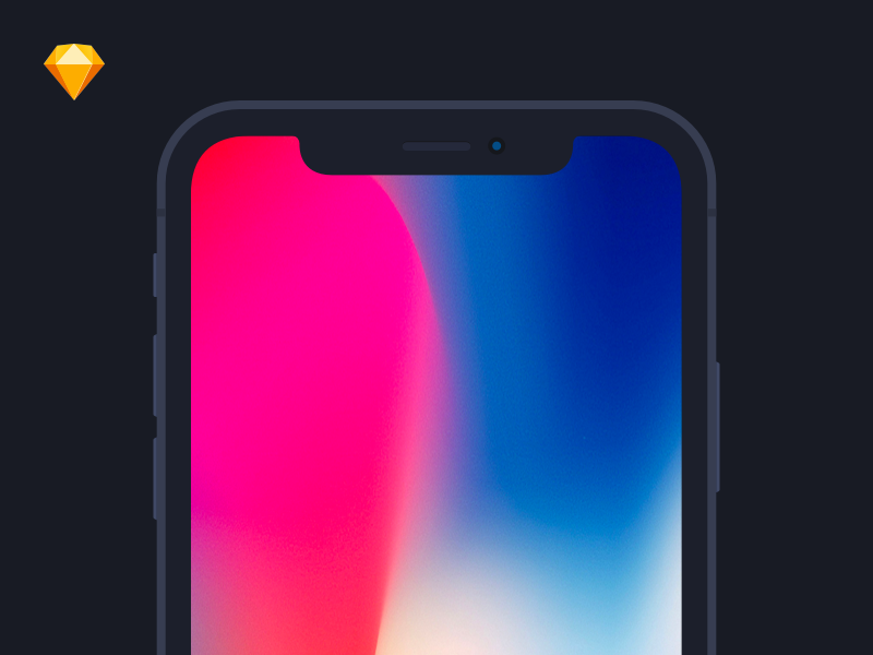 iphone x flat icon