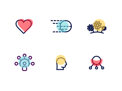 Collaboration Icons collaboration fast field happy heart intelligent love network smart throw