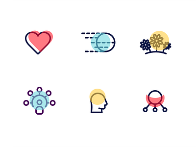 Collaboration Icons collaboration fast field happy heart intelligent love network smart throw