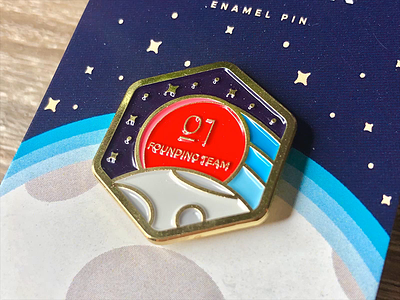 Founding Team Enamel Pin enamel enamel pin founding icon kickoff moon pin planet space team