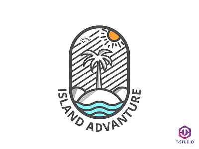 Island Adventure Logo adventure logo logo monoline summer logo
