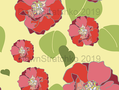 Summer Rose bloom floral textile illustration rose rose designer rose repeat design rose textile designer summer rose