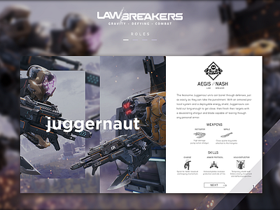 Juggernaut Role Card card design figma game juggernaut lawbreakers material role card