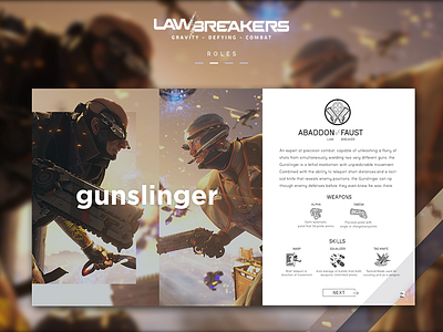 Gunslinger Role Card card design figma game gunslinger lawbreakers material role card