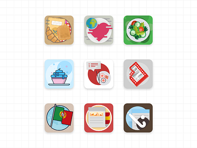 News app icons