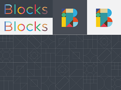 Blocks branding brand geometric logo