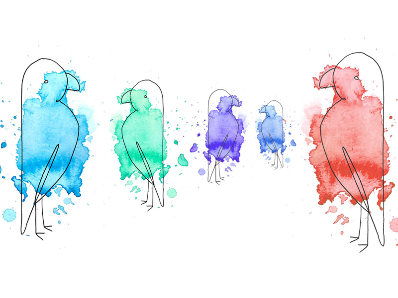 Early tests for our watercolour illustrations water colour illustrations landing page blocks