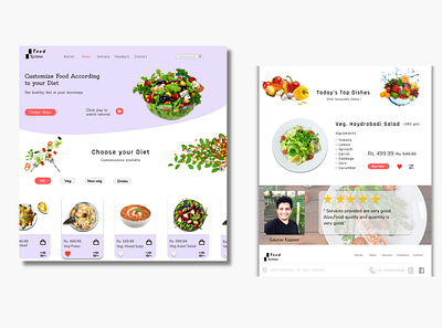 Food Website design figma ui ux
