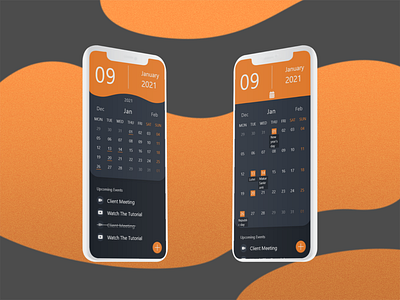 Calendar App UI 3d app branding design graphic design ui ux