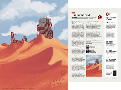 Desert ruins - Illustration for a book review