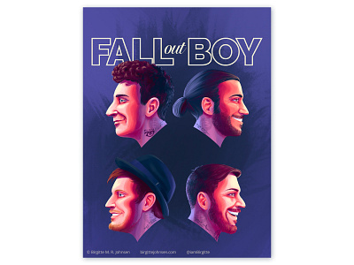 Fall Out Boy poster andy hurley art design digital art digital illustration fall out boy fob illustration joe trohman pete wentz portrait portrait art portrait illustration portrait painting portraits poster poster art poster design poster illustration