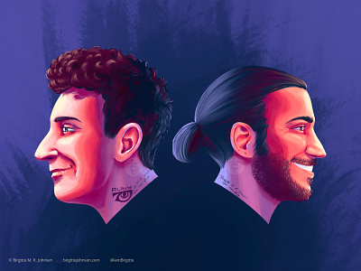 Joe Trohman and Pete Went of Fall Out Boy art detail digital art digital illustration fall out boy fob illustration joe trohman pete wentz portrait portrait art portrait illustration portrait painting portraits