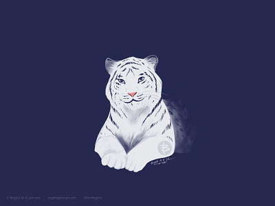 Siberian tiger animal art big cat big cats digital art digital illustration illustration limited colour palette limited colours siberian tiger six animals six animals challenge suggested by followers tiger white tiger wildlife