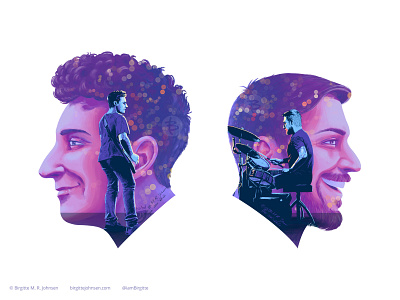 Joe Trohman and Andy Hurley - detail of double exposure poster