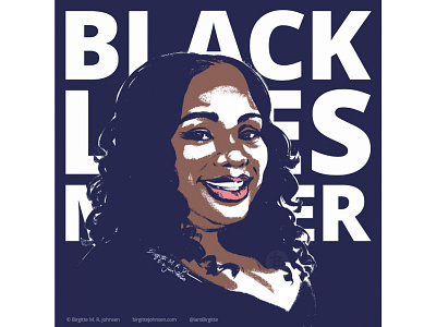 Breonna Taylor art black lives matter blm breonna taylor digital art digital illustration illustration limited colour palette limited colours portrait portrait art portrait illustration portrait painting say her name