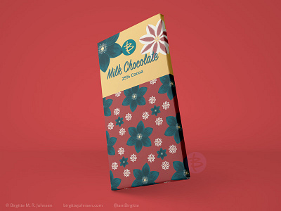 Milk chocolate packaging - Clematis pattern