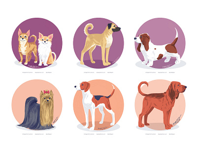 Doggust 2020, the second set of six dogs animal art cute digital art digital illustration dog dog illustration doggust doggust2020 illustration