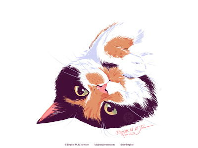 Nemesis - pet portrait animal art cat cute digital art digital illustration illustration limited colour palette limited colours pet pet portrait portrait