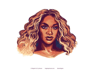 Beyoncé portrait art beyoncé beyoncé portrait digital art digital illustration fan art illustration limited colour palette limited colour palette portrait limited colours portrait singer