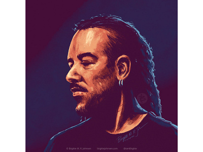 DJ Kilmore portrait art digital art digital illustration dj kilmore fan art illustration incubus incubus band limited color palette limited color palette portrait limited colors limited colour palette limited colour palette portrait limited colours musician portrait