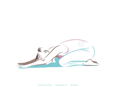 Child's pose art digital art digital illustration editorial illustration exercise fitness huely huely 2021 huely challenge huely2021 illustration lightness limited colour palette limited colours site illustration wellness yoga yoga illustration