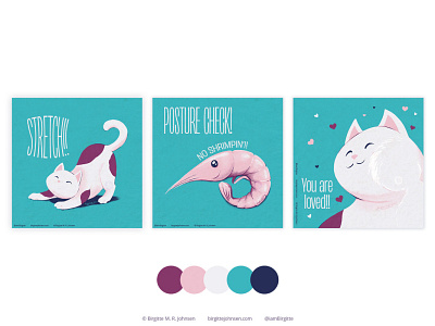 Reminders animals cute digital illustration huely huely 2022 huely challenge illustration limited colour palette limited colours reminders