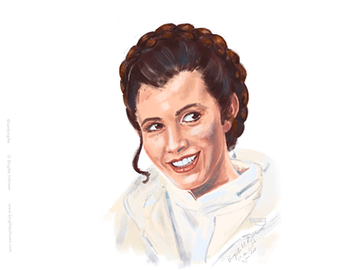 Carrie Fisher/Princess Leia art carrie fisher digital art digital illustration fan art illustration portrait princess leia star wars