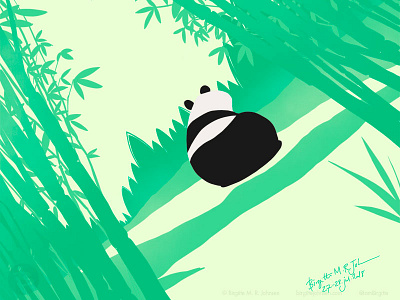 Panda childrens illustration digital art digital illustration kidlit limited colour palette limited colours