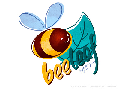 Bee leaf (Belief) bee believe cute cute art cute illustration digital art digital illustration funny illustration limited colour palette limited colours naive