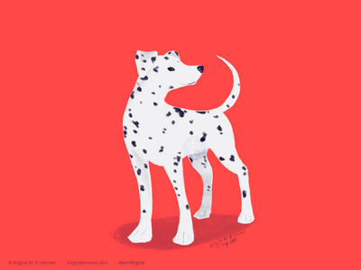 Dalmatian animal art digital art digital illustration dog dog illustration doggust doggust2019 illustration limited colour palette limited colours