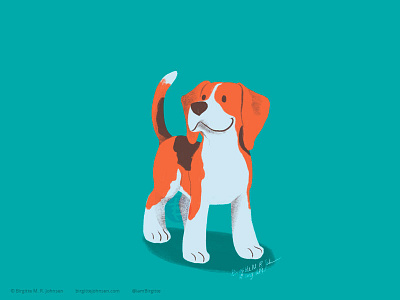 Beagle animal art digital art digital illustration dog dog illustration doggust doggust2019 illustration limited colour palette limited colours