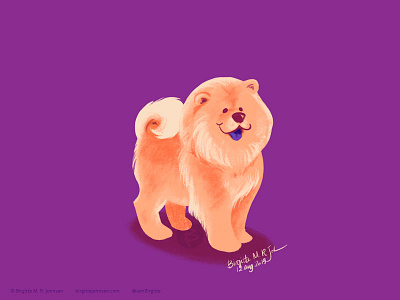 Chow Chow animal art digital art digital illustration dog dog illustration doggust doggust2019 illustration limited colour palette limited colours