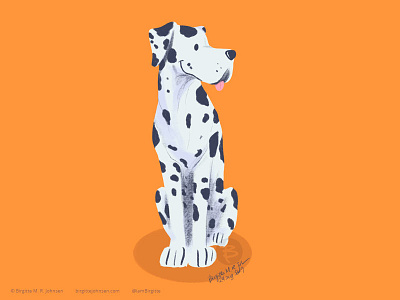 Great Dane animal art digital art digital illustration dog dog illustration doggust2019 illustration limited colour palette limited colours