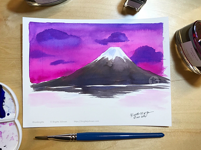 Inktober day 12: Mount Fuji