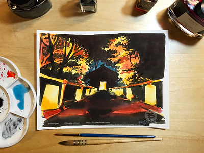 Inktober day 25: Entsūin Temple gardens