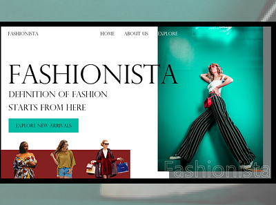 Fashionista 30daysofwebdesign design landingpage ui ux webdesign