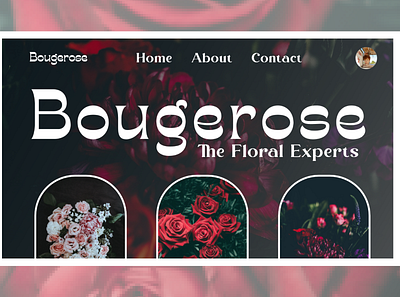 Bougerose 30daysofwebdesign branding design landingpage logo ui ux webdesign