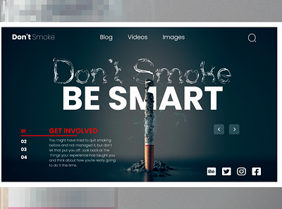 Don't Smoke 30daysofwebdesign design landingpage ui ux webdesign