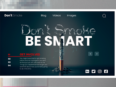 Don't Smoke 30daysofwebdesign design landingpage ui ux webdesign