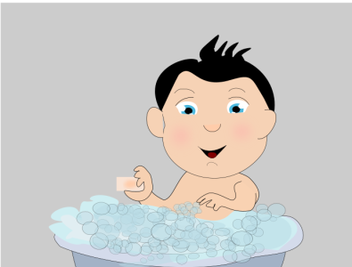 Baby Illustration 2. baby boy bathing vector image baby illustration bathtub illustration boy bathing illustration little boy illustration